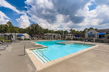 A large outdoor swimming pool